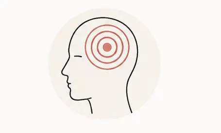Illustration representing a persistent pain pattern