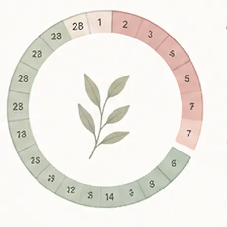 Illustration of an irregular menstrual cycle tracker